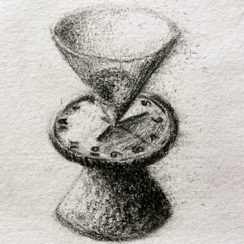 A pencil drawing of time.
