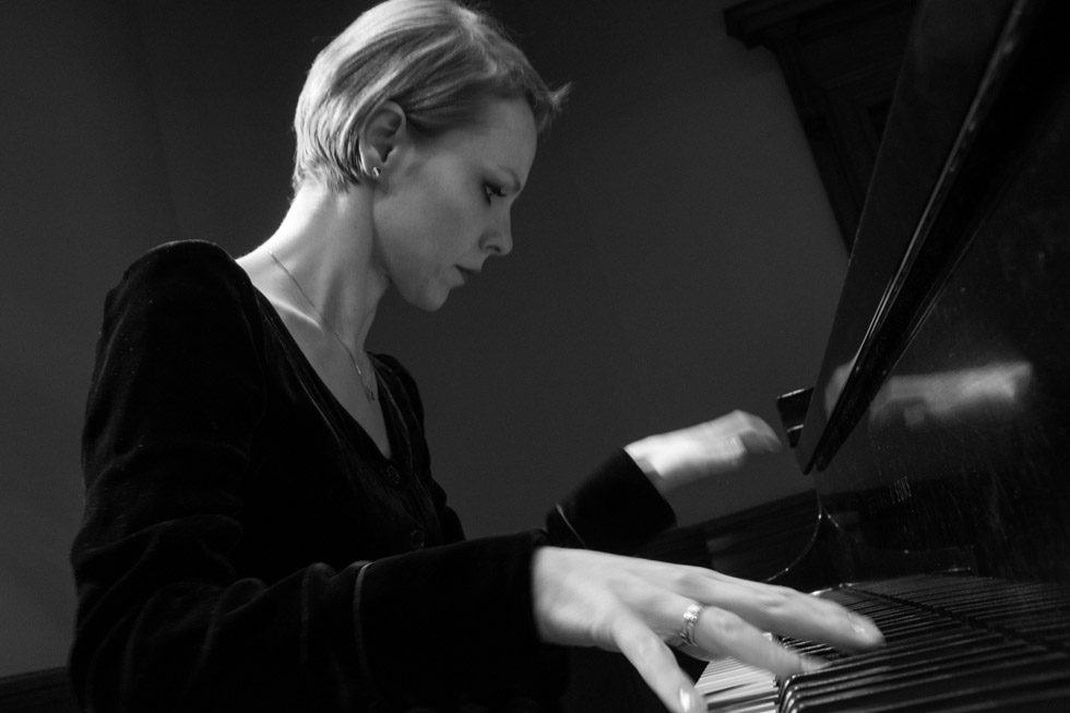 Magdalena Baczewska in the Teatro of the Italian Academy, 2019.