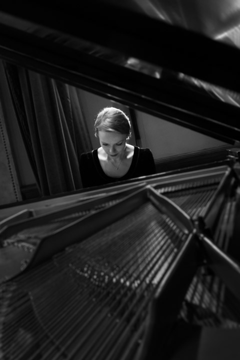 Magdalena Baczewska in the Teatro of the Italian Academy, 2019.