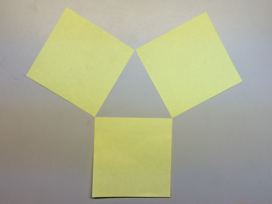 Three post-it notes.