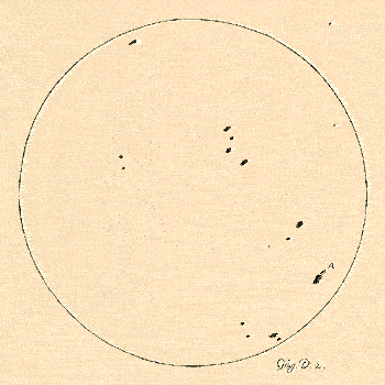 Animated GIF of Galileo's 35 sunspot drawings.