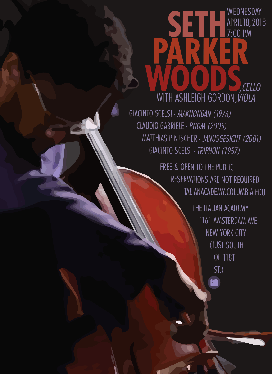 Seth Parker Woods 2018 poster image.