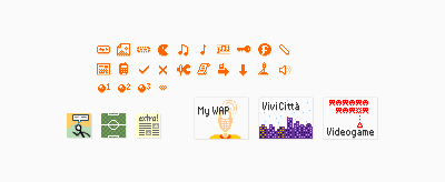 Pixel icons for Nokia phones.