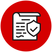 Sheet of paper with seal icon.